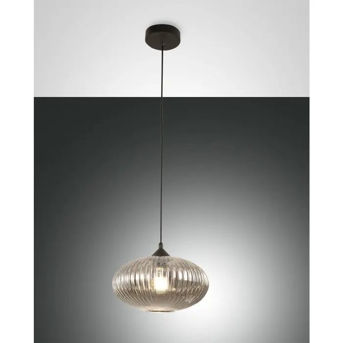 Fabas Luce Fiordaliso Hanglamp Zwart, 1-licht Betrouwbaar