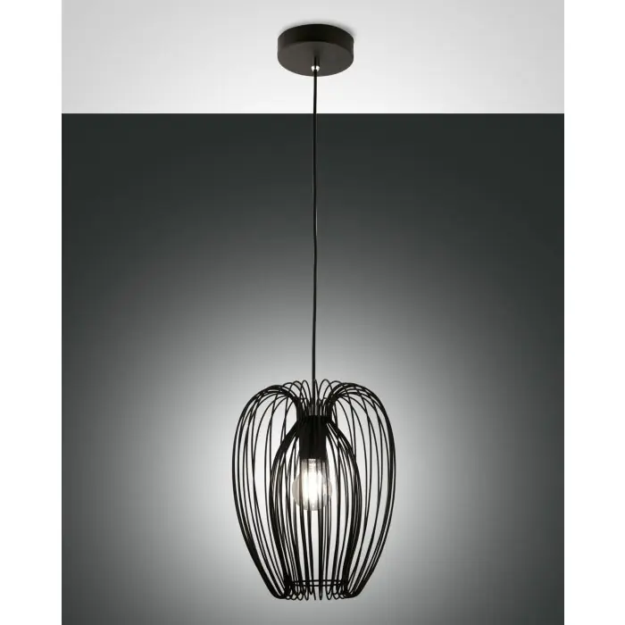 Beperkt Aanbod Fabas Luce Camp Hanglamp Zwart, 1-licht