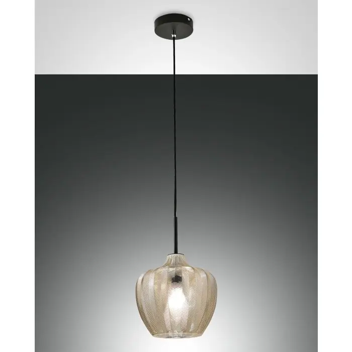 Fabas Luce Gallura Hanglamp Zwart, 1-licht Gereduceerde Prijs