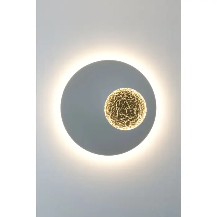 Betaalbaar Holländer LUNA Muurlamp LED Goud, Grijs, 2-lichts
