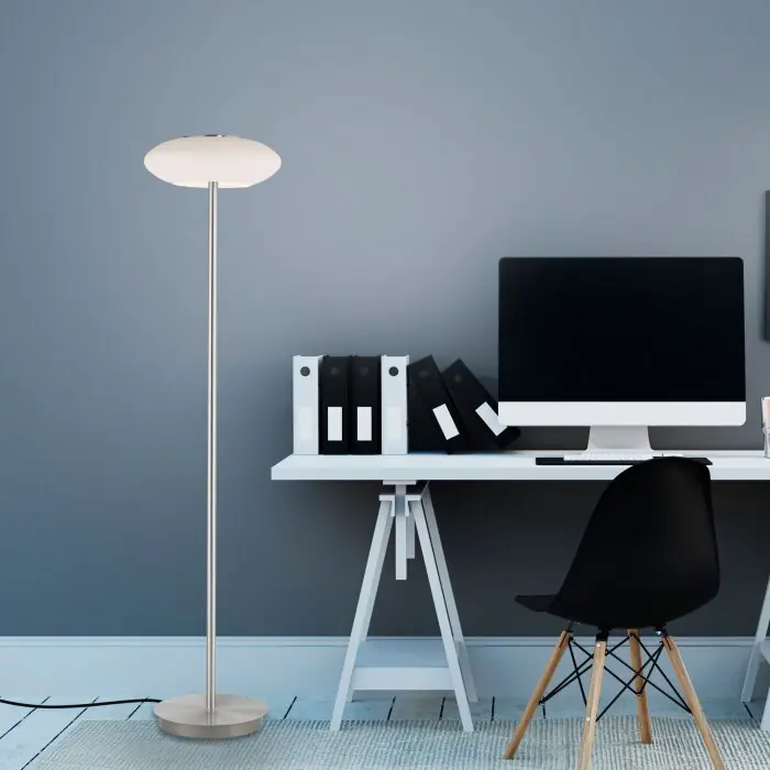 Exclusieve Aanbieding Paul Neuhaus Q-ETIENNE Staande lamp LED Staal geborsteld, 1-licht, Afstandsbediening