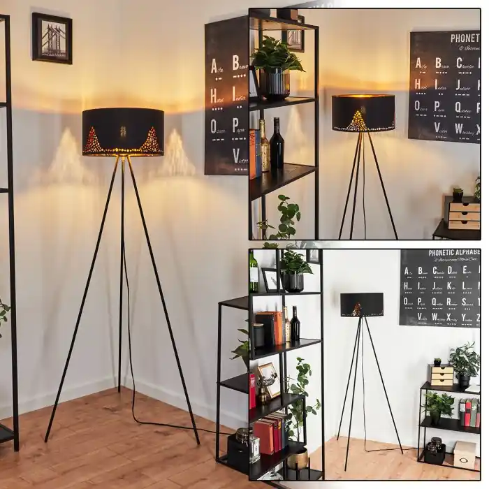 Marbach Staande lamp Zwart, 1-licht Nieuw