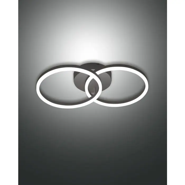 Weekendaanbieding Fabas Luce Giotto Plafondlamp LED Zwart, 1-licht
