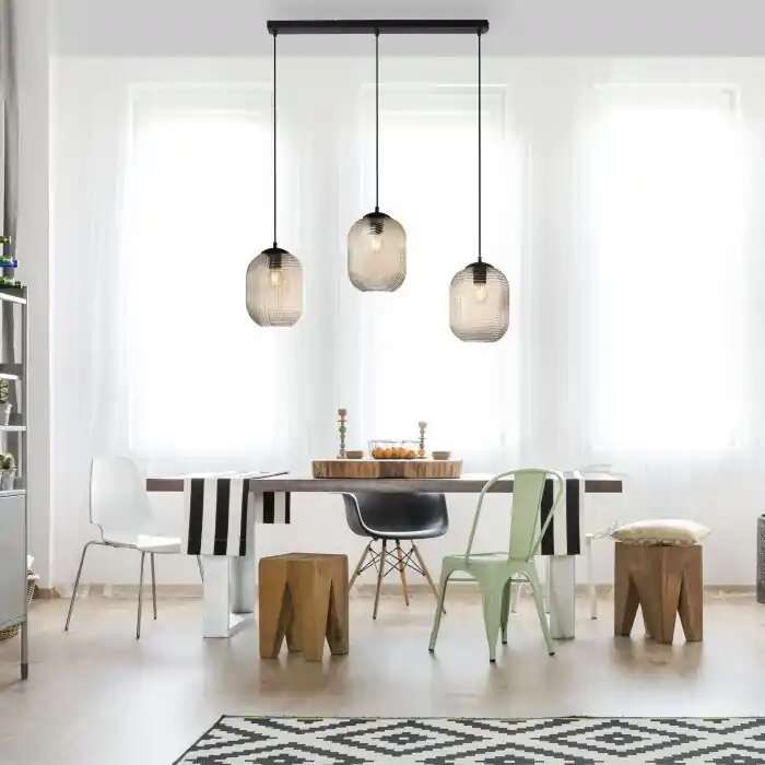 Hoge Kwaliteit Paul Neuhaus SHITAKE Hanglamp Zwart, 3-lichts