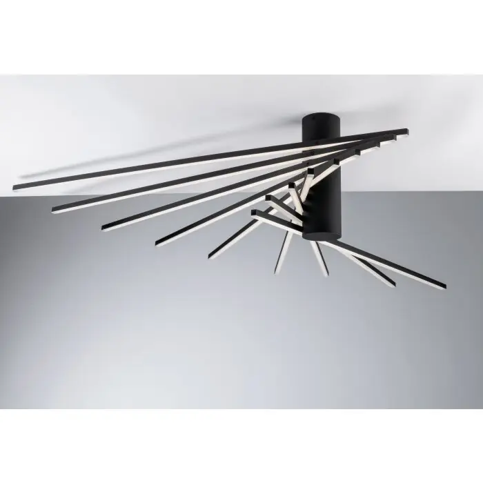 Aanbieding Luce Design Shanghai Plafondlamp LED Zwart, 9-lichts