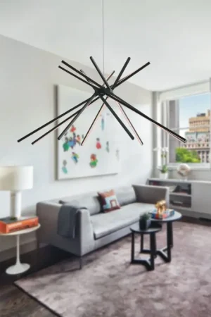 Flitsaanbieding Luce Design Shanghai Hanglamp LED Zwart, 8-lichts