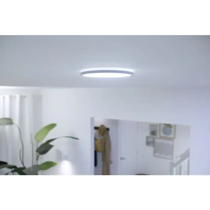 Betaalbaar Philips WiZ Super Slim Plafondlamp LED Wit, 1-licht