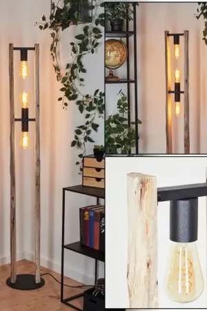 Aanbieding Sande Staande lamp Natuurlijke kleuren, Zwart, 3-lichts
