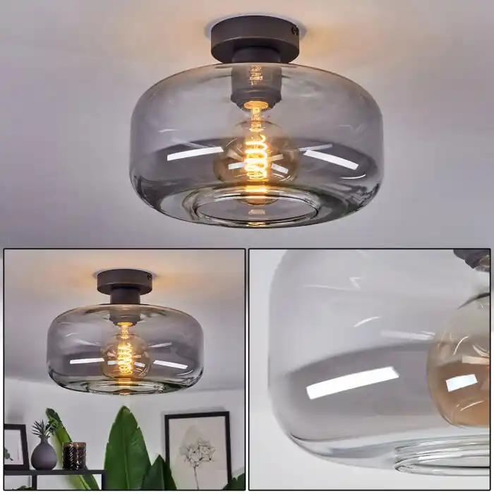 Pedreles Plafondlamp Rookkleurig, 1-licht Hete Deal