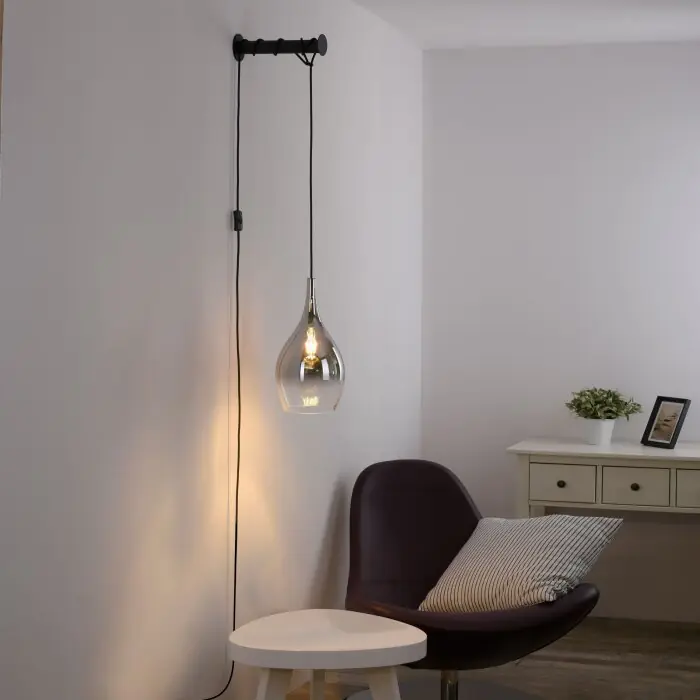 Paul Neuhaus PILUA Muurlamp Zwart, 1-licht Uitverkoop