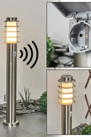 Aanbieding Tunes Padverlichting Nikkel mat, 1-licht, Bewegingsmelder