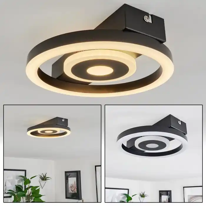 Canhoso Plafondlamp LED Zwart, 1-licht Meest Verkocht