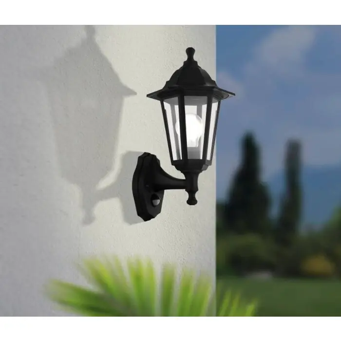 Eglo DUANERA Buiten muurverlichting Zwart, 1-licht, Bewegingsmelder Merkproduct
