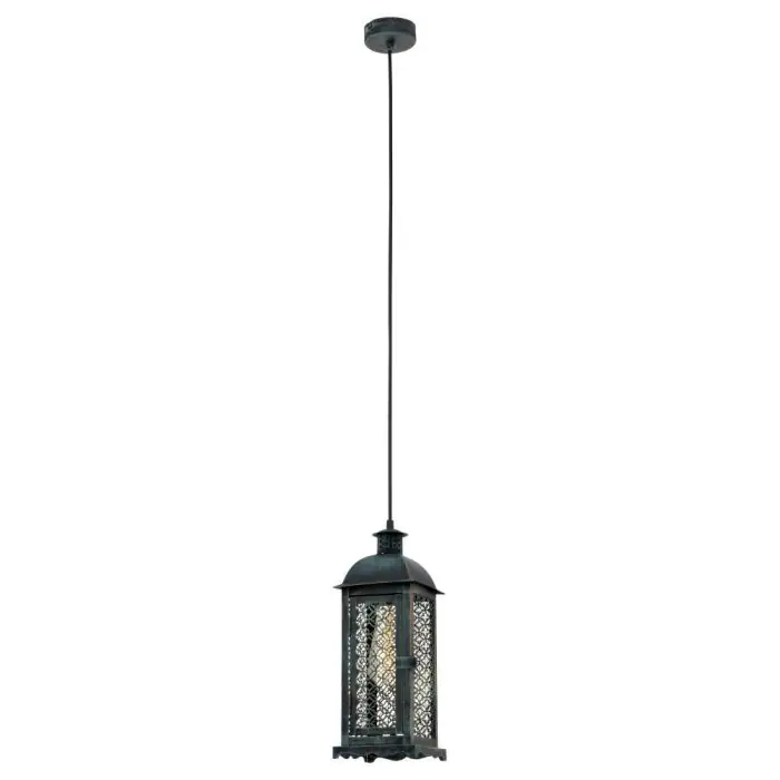 Direct Verzonden Eglo LISBURN Hanger Groen, Zwart, 1-licht