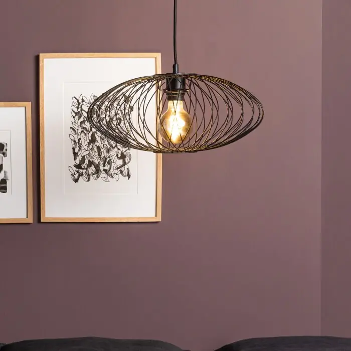 Korting Brilliant Norden Hanglamp Zwart, 1-licht