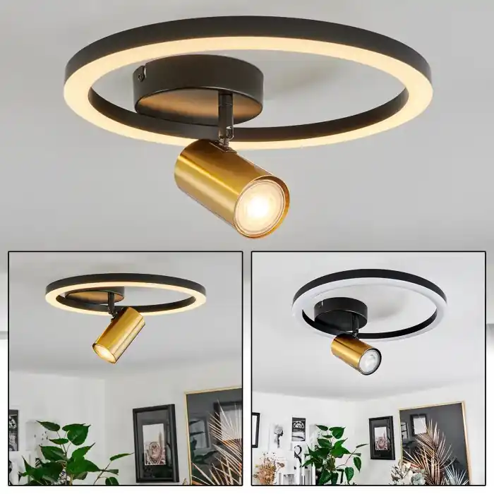 Reboleiro Plafondlamp LED Zwart, 2-lichts Finale Uitverkoop