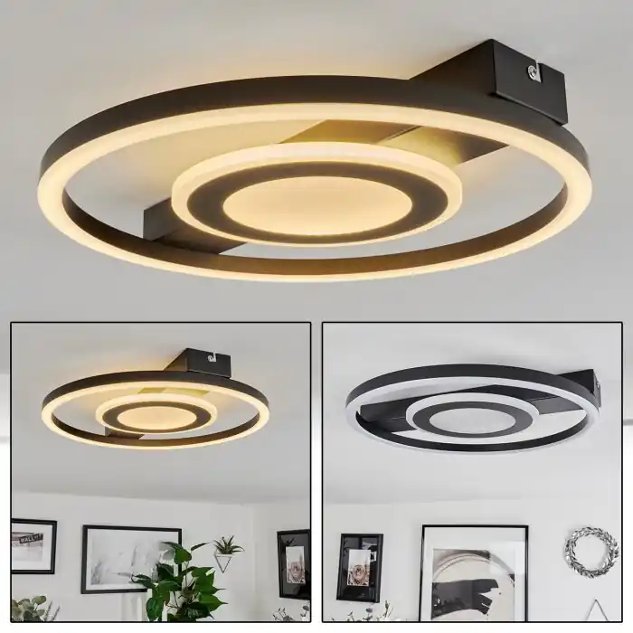 Koopje Canhoso Plafondlamp LED Zwart, 1-licht