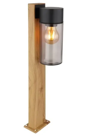 Actieprijs Globo ETSI Padverlichting houtlook, Zwart, 1-licht