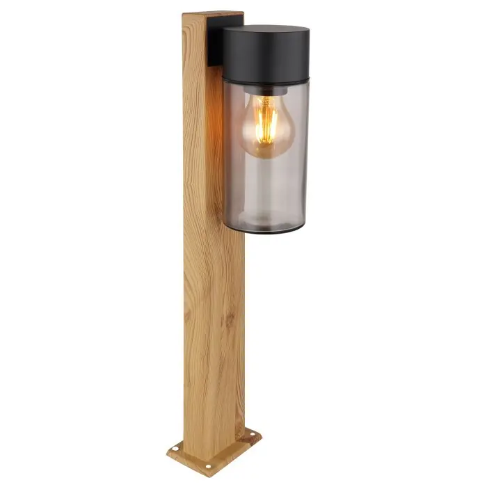 Actieprijs Globo ETSI Padverlichting houtlook, Zwart, 1-licht