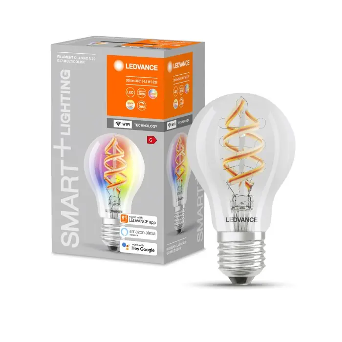 LEDVANCE SMART+ WiFi LED E27 4,5 Watt 2700 Kelvin 300 Lumen Gratis Retour