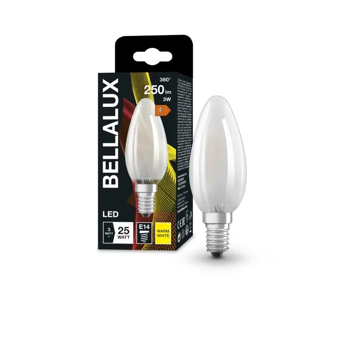 BELLALUX® LED E14 2,5 Watt 2700 Kelvin 250 Lumen Gereduceerde Prijs