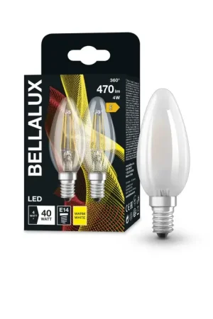 BELLALUX® Set van 2 LED E14 4 Watt 2700 Kelvin 470 Lumen Finale Uitverkoop