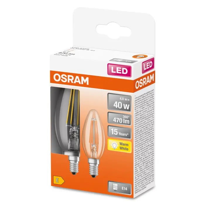 Koopje OSRAM LED Retrofit Set van 2 E14 4 Watt 2700 Kelvin 470 Lumen