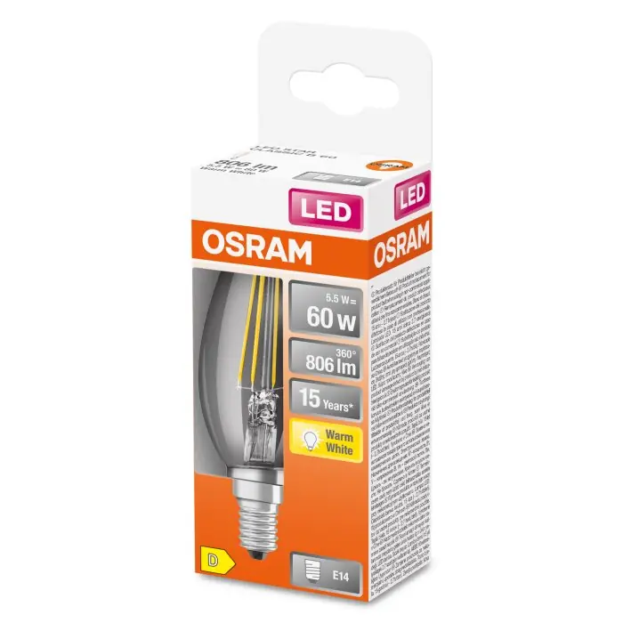Korting OSRAM LED Retrofit E14 5,5 Watt 2700 Kelvin 806 Lumen