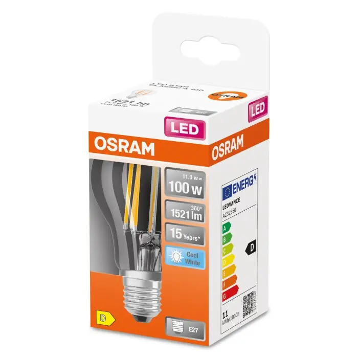 Veilige Betaling OSRAM LED Retrofit E27 11 Watt 4000 Kelvin 1521 Lumen