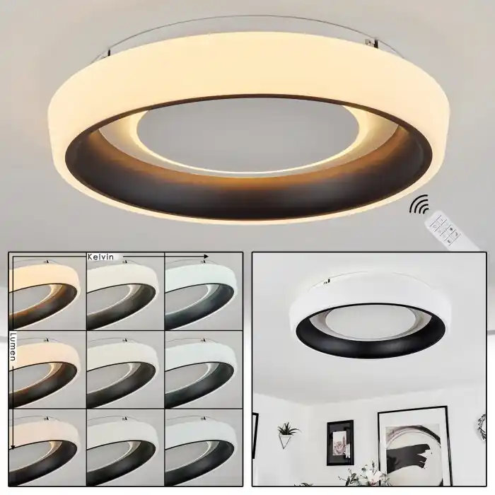 Hete Deal Mackay Plafondlamp LED Wit, 1-licht, Afstandsbediening