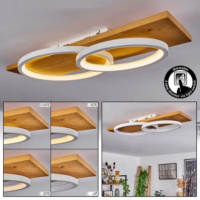 Gereduceerde Prijs Pompu Plafondlamp LED Natuurlijke kleuren, Wit, 1-licht