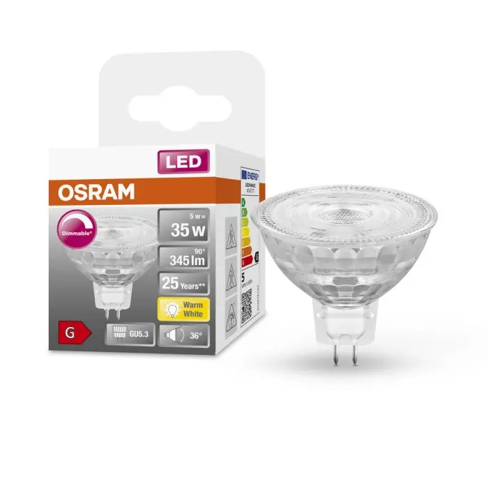 Osram LED GU10 4,9 Watt 350 Lumen 2700 Kelvin Betaalbaar