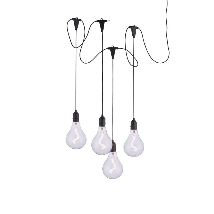 Leuchten-Direkt ENNI Buitenhanglamp LED Zwart, 4-lichts Hete Deal
