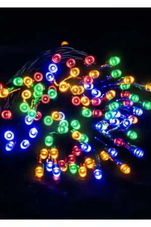 Aanbieding Globo SOLAR Lichtketting LED Groen, Zwart, 100-lichts, Kleurwisselaar