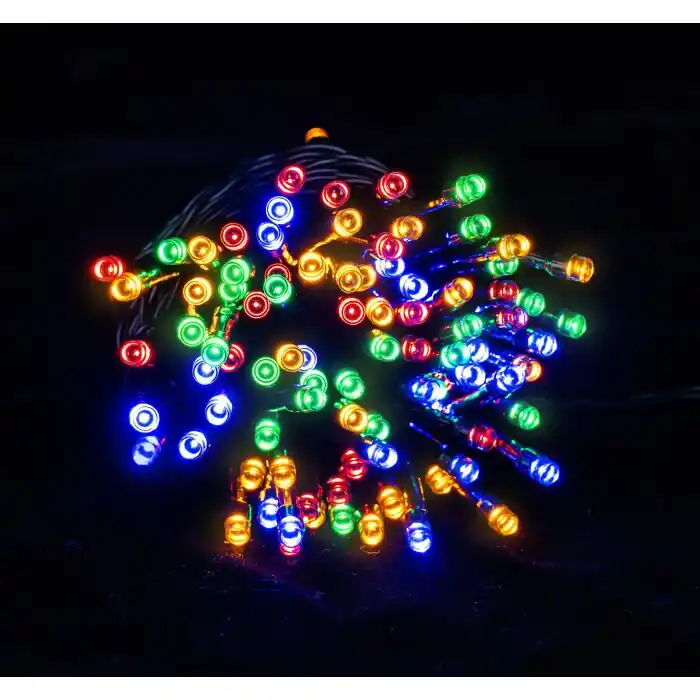 Aanbieding Globo SOLAR Lichtketting LED Groen, Zwart, 100-lichts, Kleurwisselaar