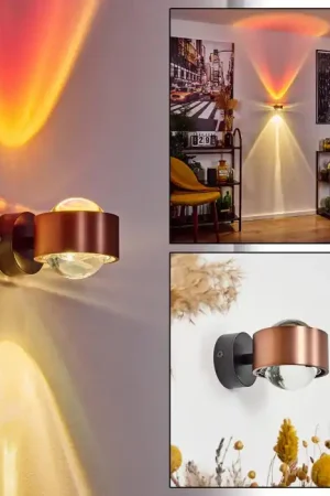 Weekendaanbieding Sapri Muurlamp Koperkleurig, Zwart, 1-licht