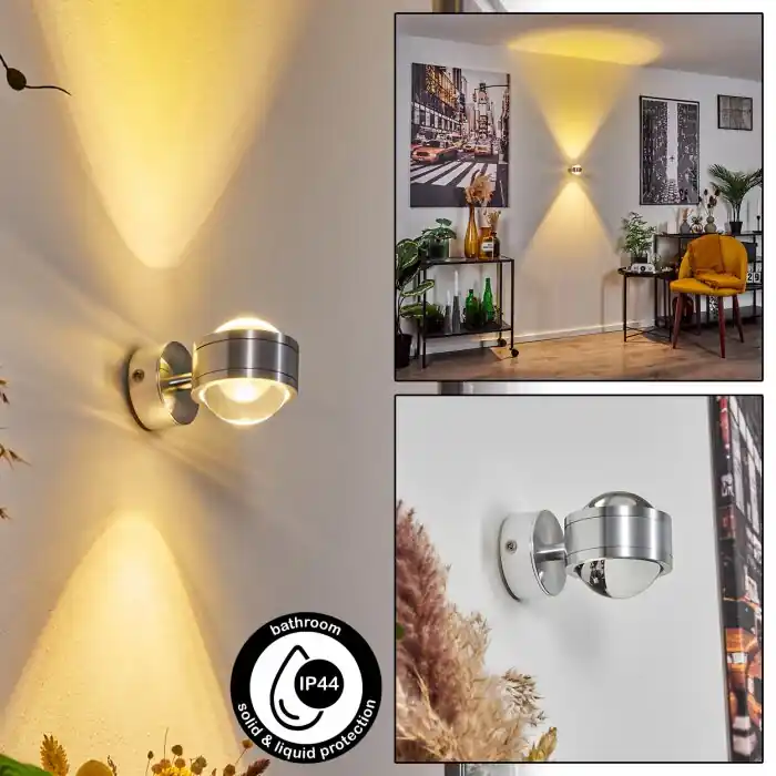 Indore Muurlamp LED Aluminium, 2-lichts Flitsaanbieding