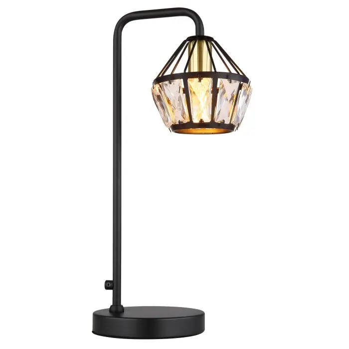 Weekendaanbieding Globo LOIS Tafellamp Messing, Zwart, 1-licht