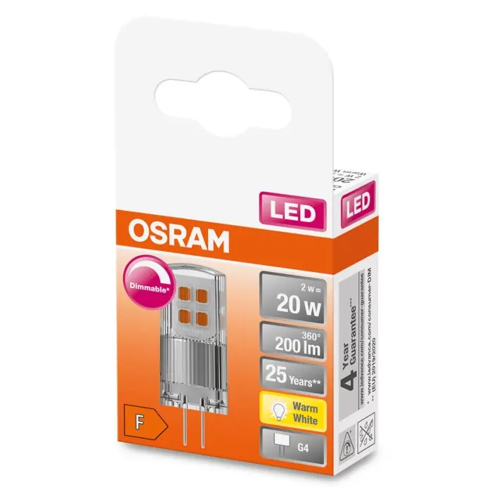 Aanbieding OSRAM LED PIN G4 2 Watt 2700 Kelvin 200 Lumen