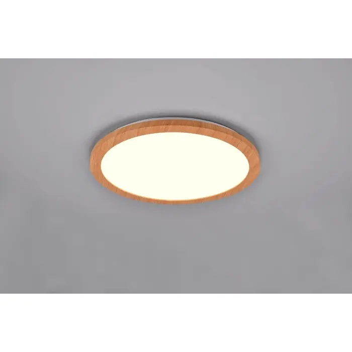 Reality Camillus Plafondpaneel LED houtlook, Wit, 1-licht Nu Kopen