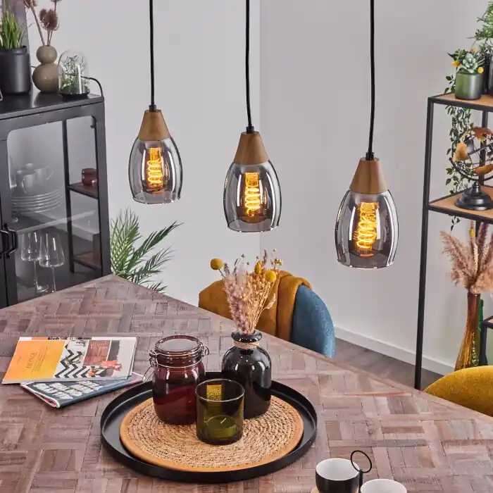 Populair Lissade Hanger Zwart, 3-lichts