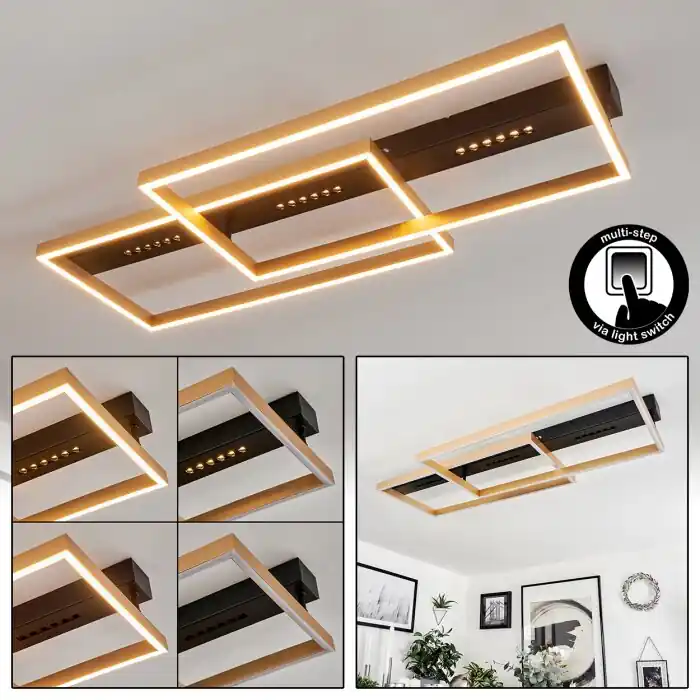 Cajean Plafondlamp LED Zwart, 1-licht Direct Verzonden