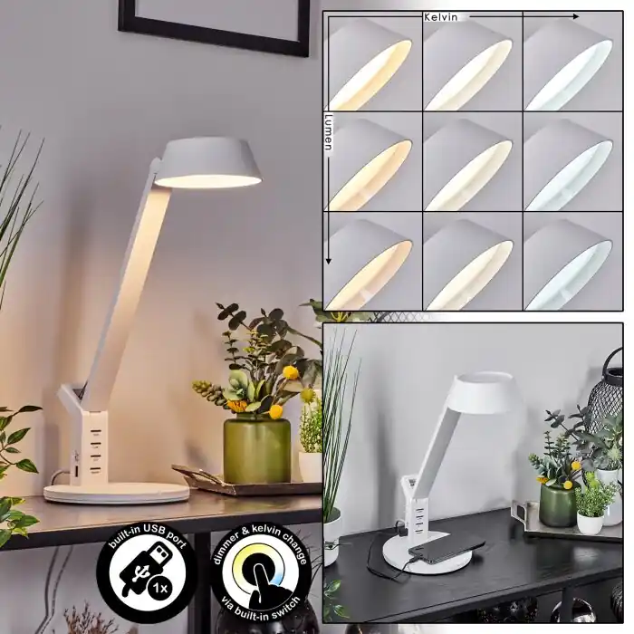 Tapen Tafellamp LED Wit, 1-licht Bestseller