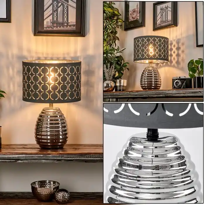 Bestseller Osorno Tafellamp Chroom, Zwart, 1-licht
