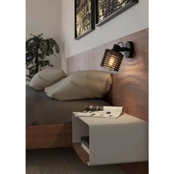 Eglo SEGOVIA Muurlamp Zwart, 1-licht Dagaanbieding