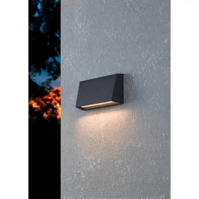 Eglo SPONGANO Buiten muurverlichting LED Zwart, 1-licht Speciale Aanbieding