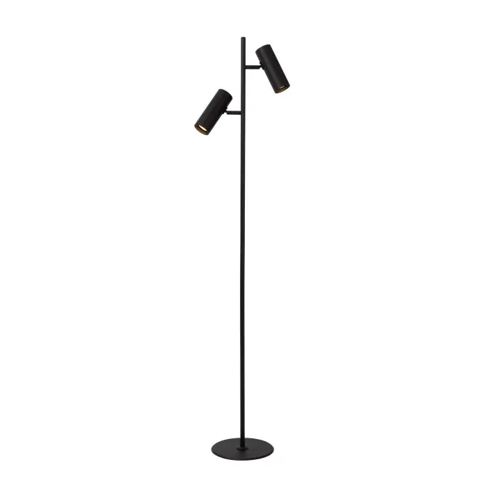 Lage Kosten Lucide CLUBS Staande lamp Zwart, 2-lichts