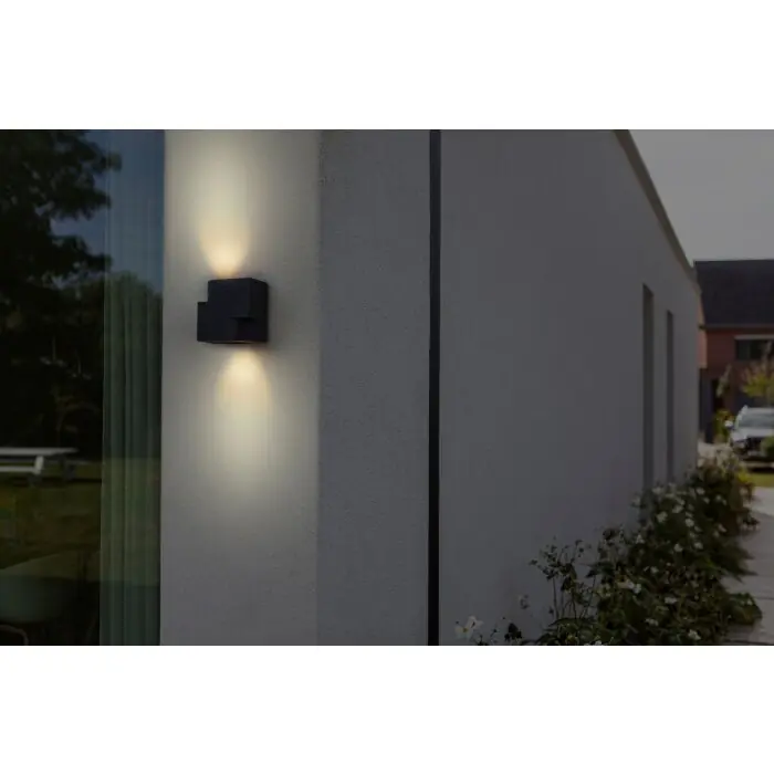 Shop Nu Lutec Marbo Buiten muurverlichting Antraciet, 2-lichts