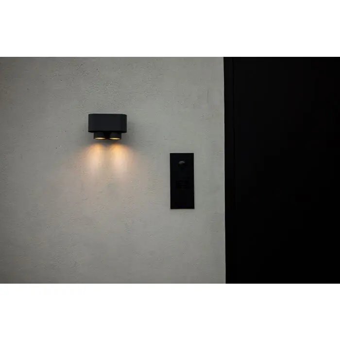 Lutec Cypres Buiten muurverlichting Antraciet, 2-lichts Favoriet