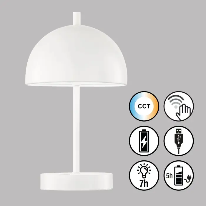 Goedkoop SCHÖNER WOHNEN-Kollektion Kia Tafellamp LED Wit, 1-licht
